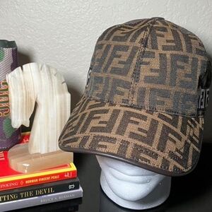 Fendi FF Brown Logo Cap